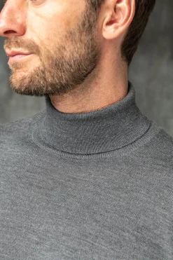 Pini Parma Anthracite Merino Turtleneck – Made In Italy Hot