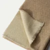 Pini Parma Beige And Off-White Reversible Herringbone Scarf - Made In Italy New
