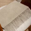Pini Parma Beige Cashmere Scarf - Made In Italy Discount