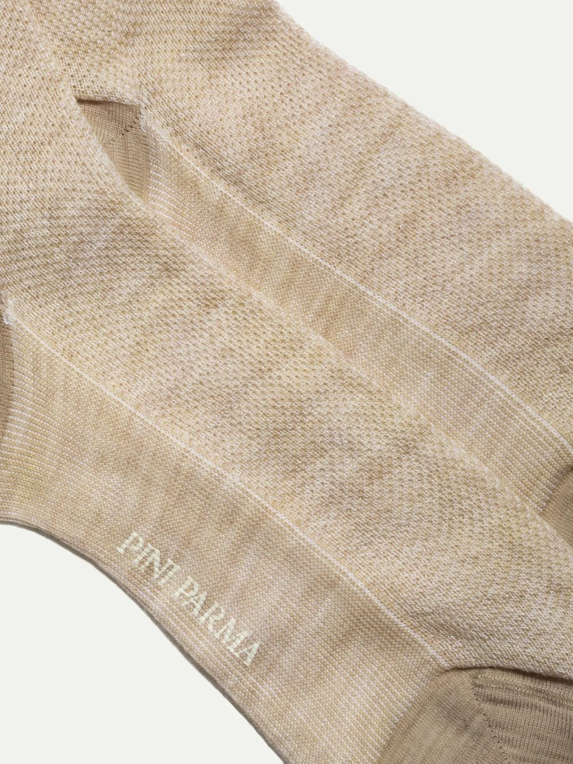 Pini Parma Beige Micro Fancy Short Socks - Made In Italy Shop