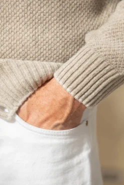 Pini Parma Beige Textured Cashmere Blend Cardigan – Made In Italy Outlet