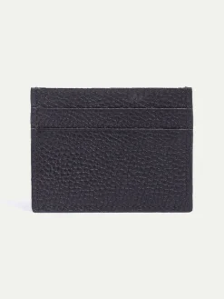 Pini Parma Black Leather Card Holder - Made In Italy Cheap