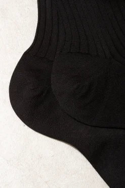 Pini Parma Black Short Socks - Made In Italy Fashion