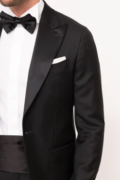 Pini Parma Black Silk Cummerbund - Made In Italy Shop