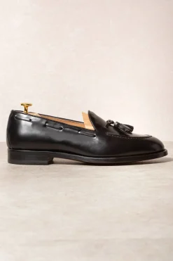 Pini Parma Black Tassel Loafers - Made In Italy Fashion