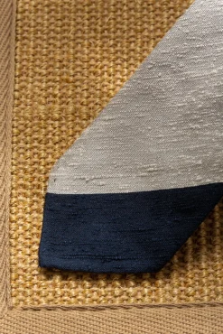 Pini Parma Blue And Grey Shantung Tie - Hand Made In Italy Best Sale