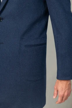 Pini Parma Blue Coat In Loro Piana Wool – Made In Italy Flash Sale
