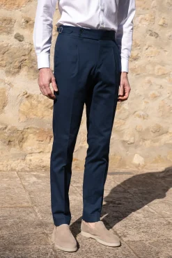 Pini Parma Blue Cotton Trousers