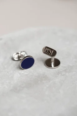 Pini Parma Blue Cufflinks - Made In Italy Sale