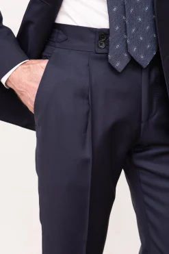 Pini Parma Blue Double Breasted Suit - Made In Italy New