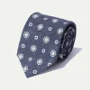 Pini Parma Blue Fancy Tie - Made In Italy Best