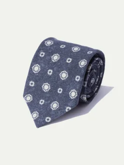 Pini Parma Blue Fancy Tie - Made In Italy Best