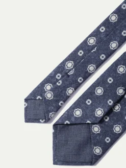Pini Parma Blue Fancy Tie - Made In Italy Best