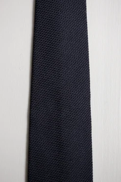 Pini Parma Blue Grenadine Silk Tie - Hand Made In Italy Best