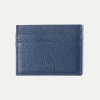Pini Parma Blue Leather Card Holder - Made In Italy Sale