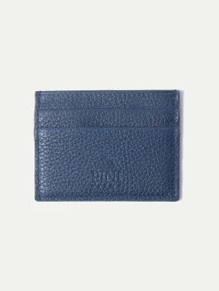 Pini Parma Blue Leather Card Holder - Made In Italy Sale