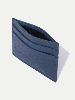 Pini Parma Blue Leather Card Holder - Made In Italy Sale