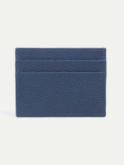 Pini Parma Blue Leather Card Holder - Made In Italy Sale
