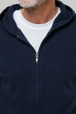 Pini Parma Blue Leisure Zip Hoodie - Made In Italy Hot