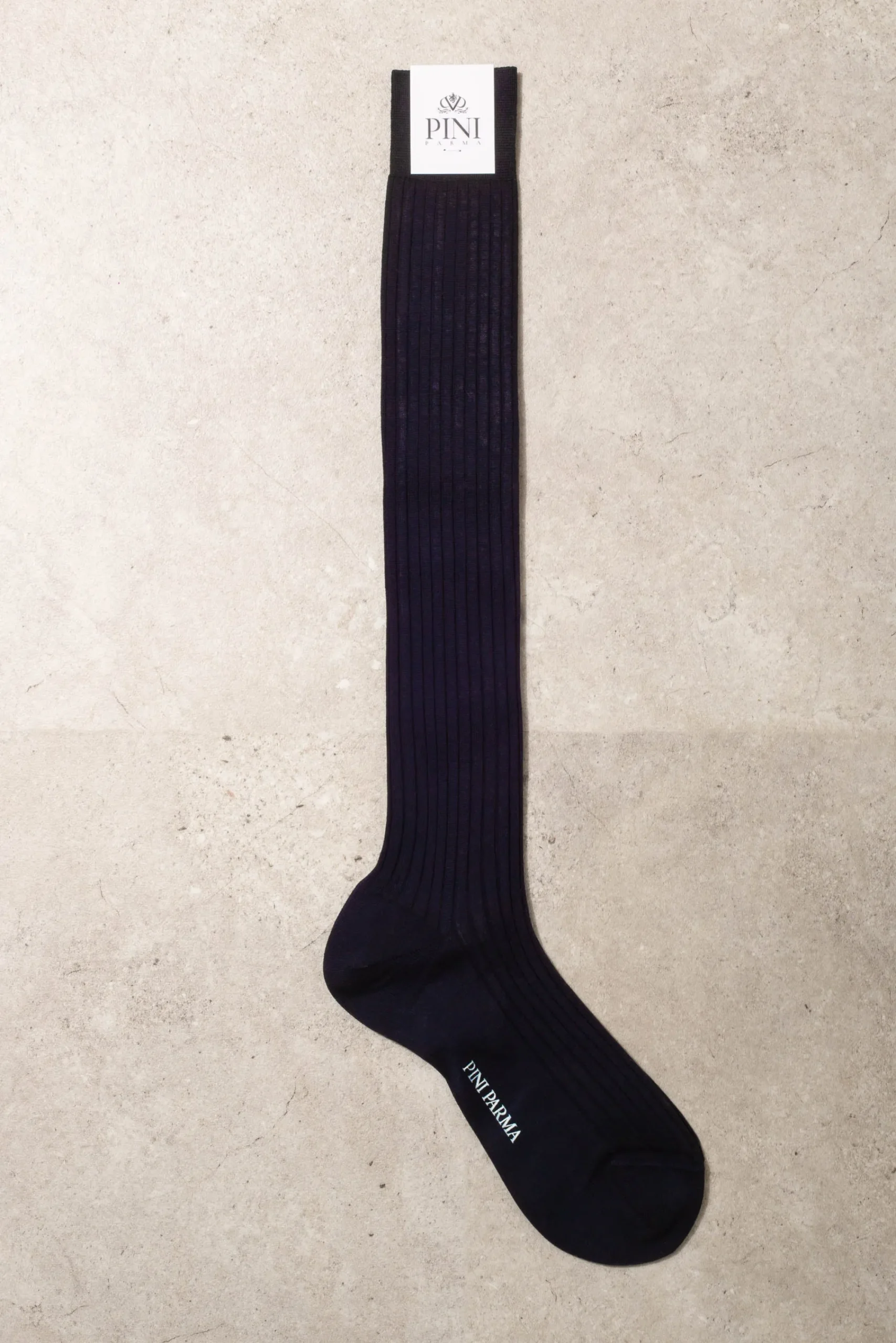 Pini Parma Blue Long Socks - Made In Italy Cheap