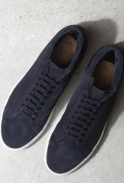 Pini Parma Blue Mid Top Sneakers - Made In Italy Sale