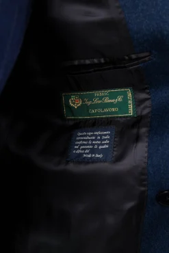 Pini Parma Blue Polo Coat In Loro Piana Wool – Made In Italy Cheap