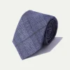 Pini Parma Blue Prince Of Wales Tie - Made In Italy Shop