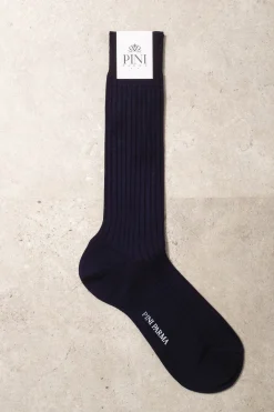 Pini Parma Blue Short Socks - Made In Italy Store