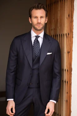 Pini Parma Blue Suit "Soragna Capsule Collection" - Made In Italy Best Sale