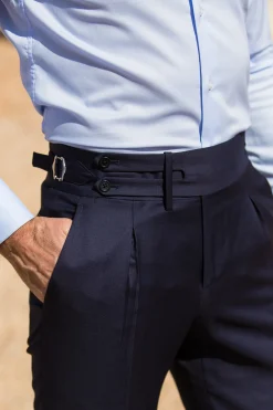 Pini Parma Blue Trousers "Limited Edition" - Made In Italy Outlet