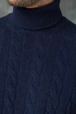 Pini Parma Blue Turtleneck – Made In Italy Cheap
