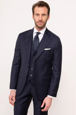 Pini Parma Blue Waistcoat - Made In Italy Sale
