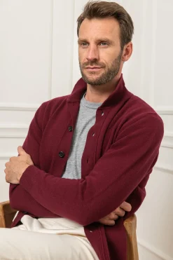 Pini Parma Bordeaux Cardigan – Made In Italy Store