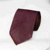 Pini Parma Bordeaux Grenadine Silk Tie - Hand Made In Italy Fashion