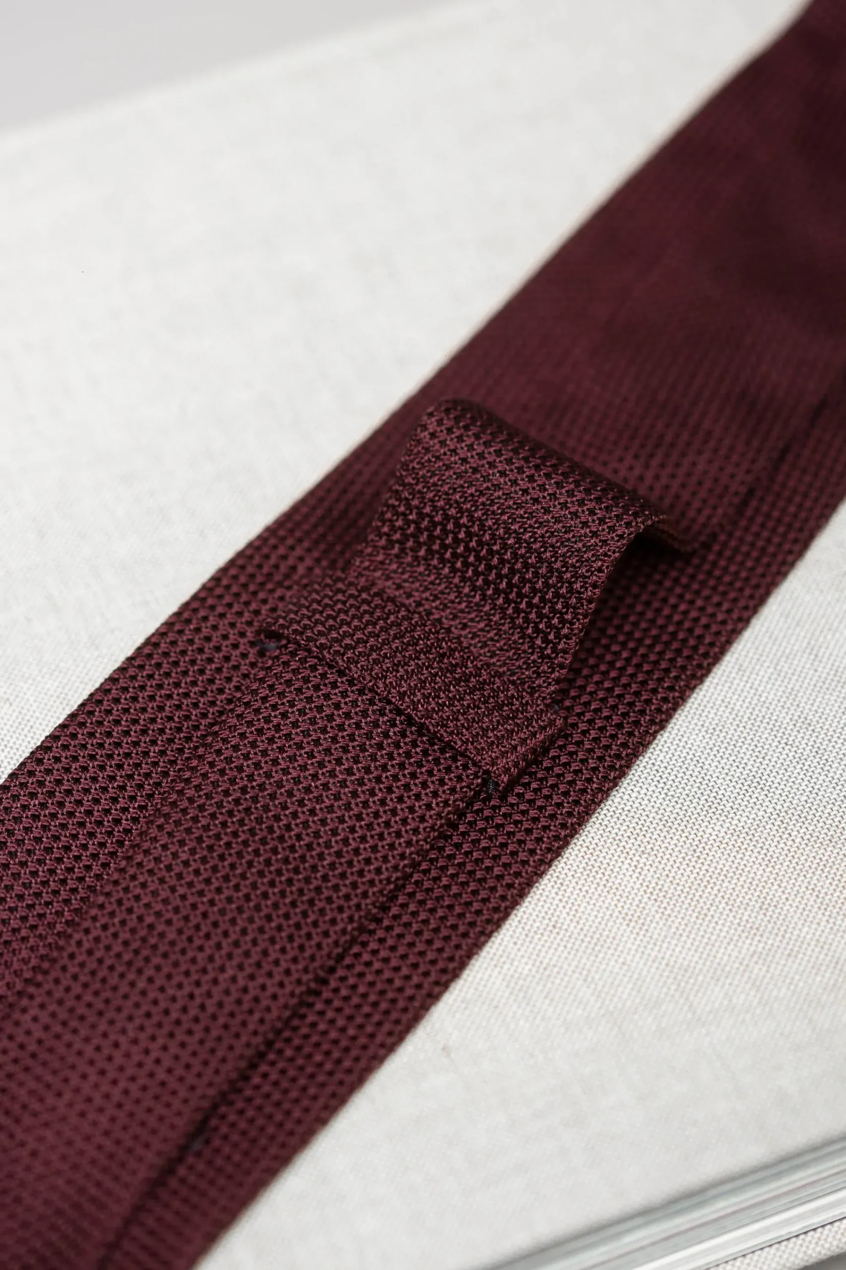 Pini Parma Bordeaux Grenadine Silk Tie - Hand Made In Italy Fashion