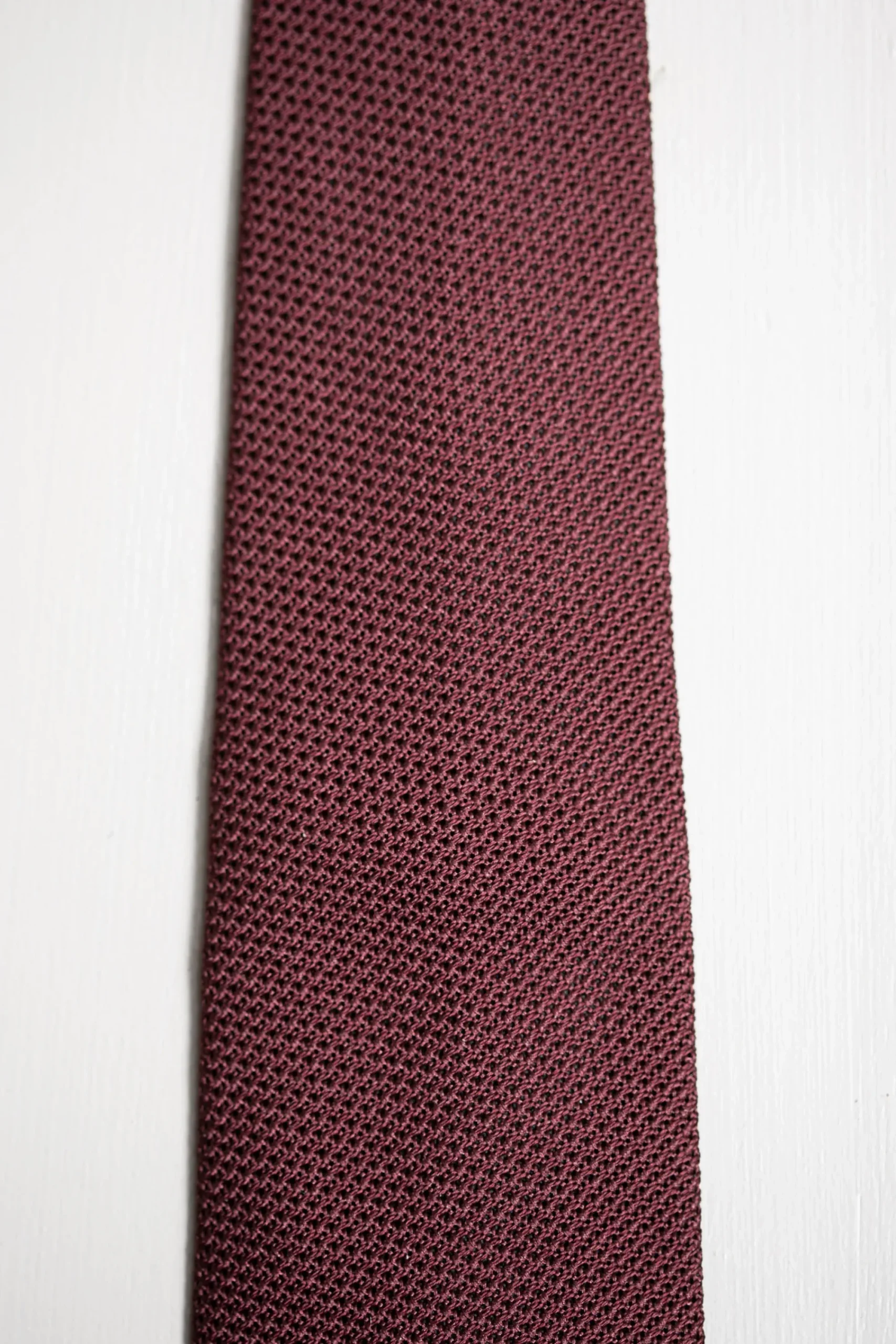 Pini Parma Bordeaux Grenadine Silk Tie - Hand Made In Italy Fashion