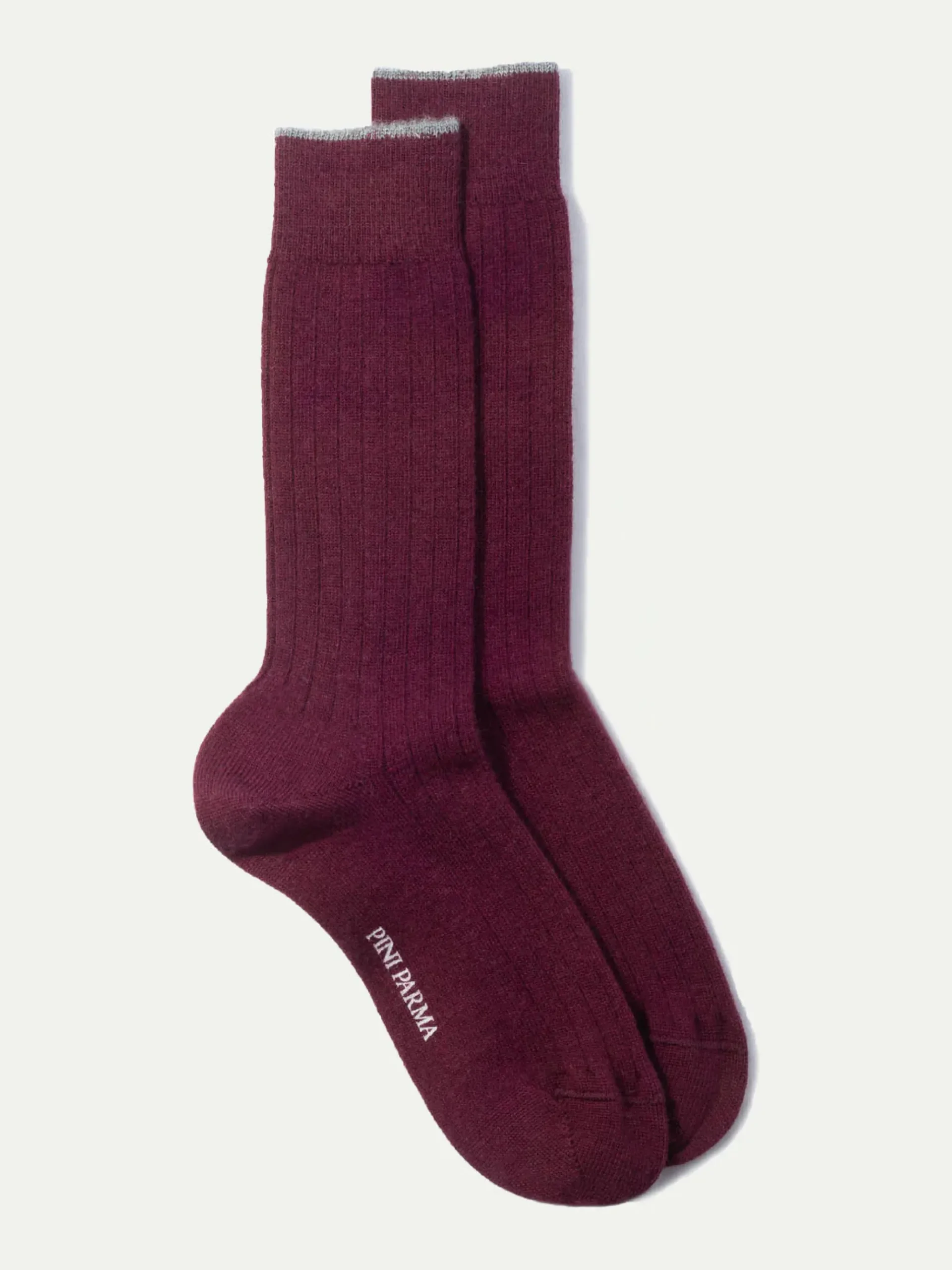 Pini Parma Bordeaux - Super Durable Wool Short Socks - Made In Italy Sale