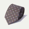 Pini Parma Brown Fancy Silk Tie - Made In Italy Cheap