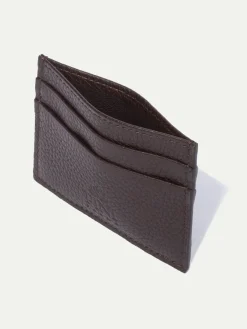 Pini Parma Brown Leather Card Holder - Made In Italy Sale