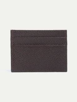 Pini Parma Brown Leather Card Holder - Made In Italy Sale