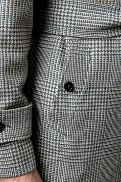 Pini Parma Brown Prince Of Wales Raglan Coat – Made In Italy Discount