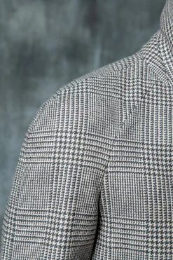 Pini Parma Brown Prince Of Wales Raglan Coat – Made In Italy Discount
