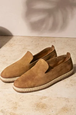 Pini Parma Brown Suede Espadrilles - Made In Italy Outlet