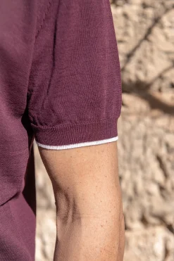 Pini Parma Burgundy Cotton Polo - Made In Italy Best Sale