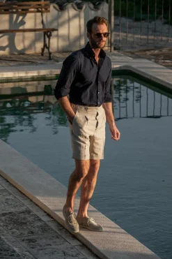 Pini Parma Button Down Seersucker Shirt - Made In Italy Sale