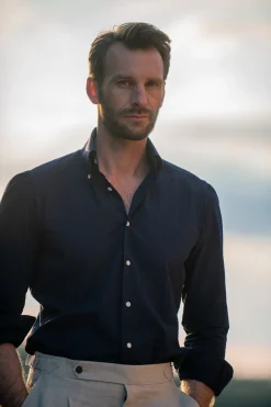 Pini Parma Button Down Seersucker Shirt - Made In Italy Sale