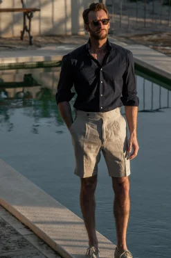 Pini Parma Button Down Seersucker Shirt - Made In Italy Sale