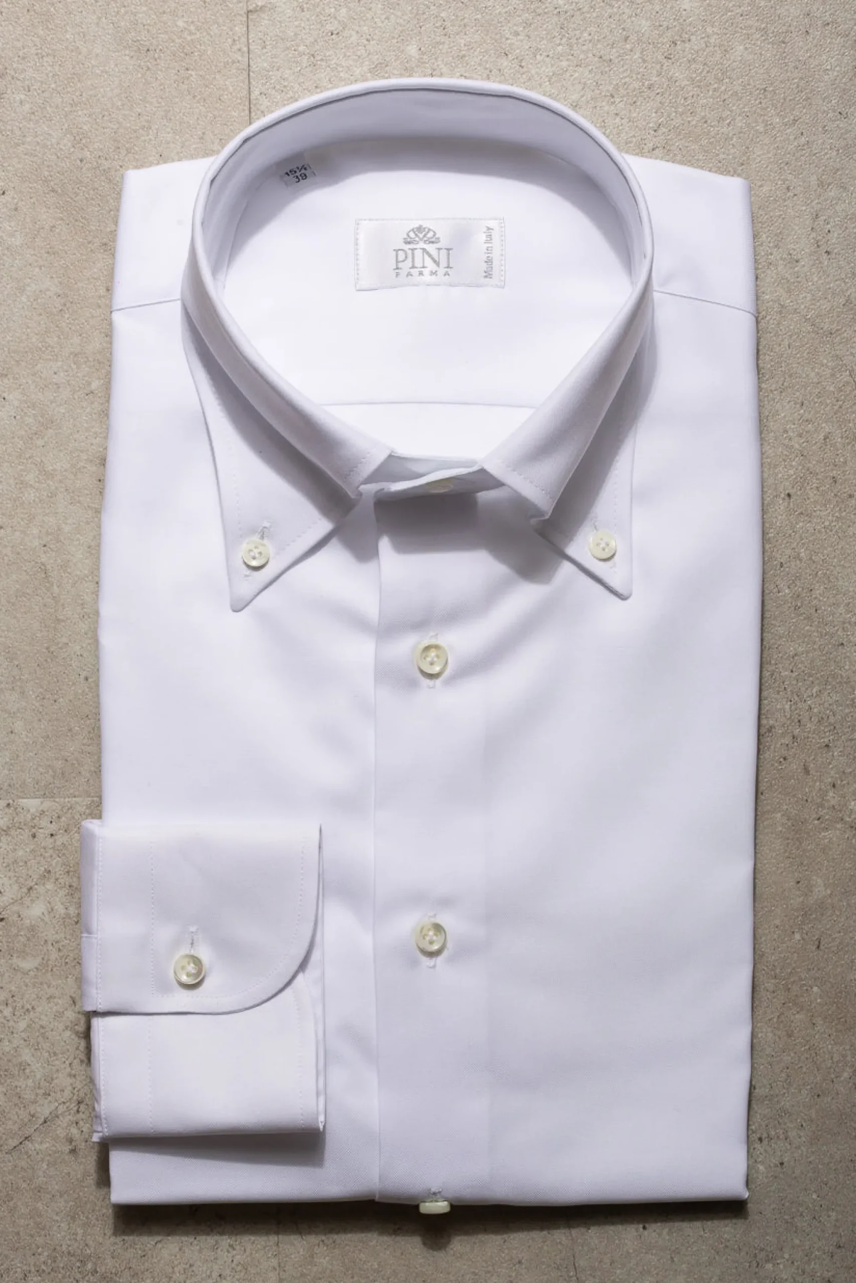 Pini Parma Button Down White Shirt "Sartoriale Collection"- Made In Italy Shop