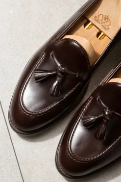 Pini Parma Dark Brown Tassel Loafers - Made In Italy New