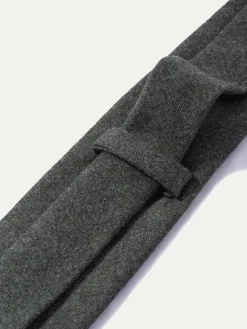 Pini Parma Dark Green Flannel Tie - Hand Made In Italy Shop